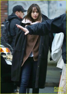 Dakota Johnson Gets Wet On The Set Of 'Fifty Shades Of Grey'